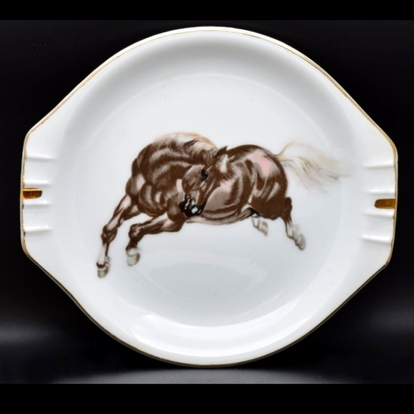 Vintage Porcelain Horse Ashtray - Picture 1 of 5